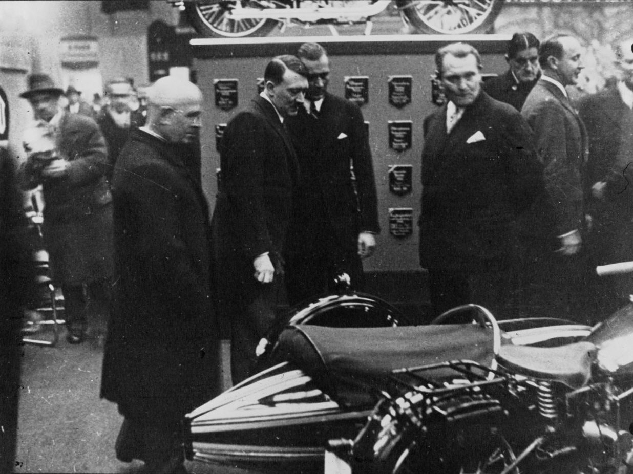 Adolf Hitler and Hermann Göring visit the International Berlin Automobile exhibition